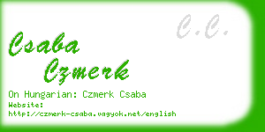 csaba czmerk business card